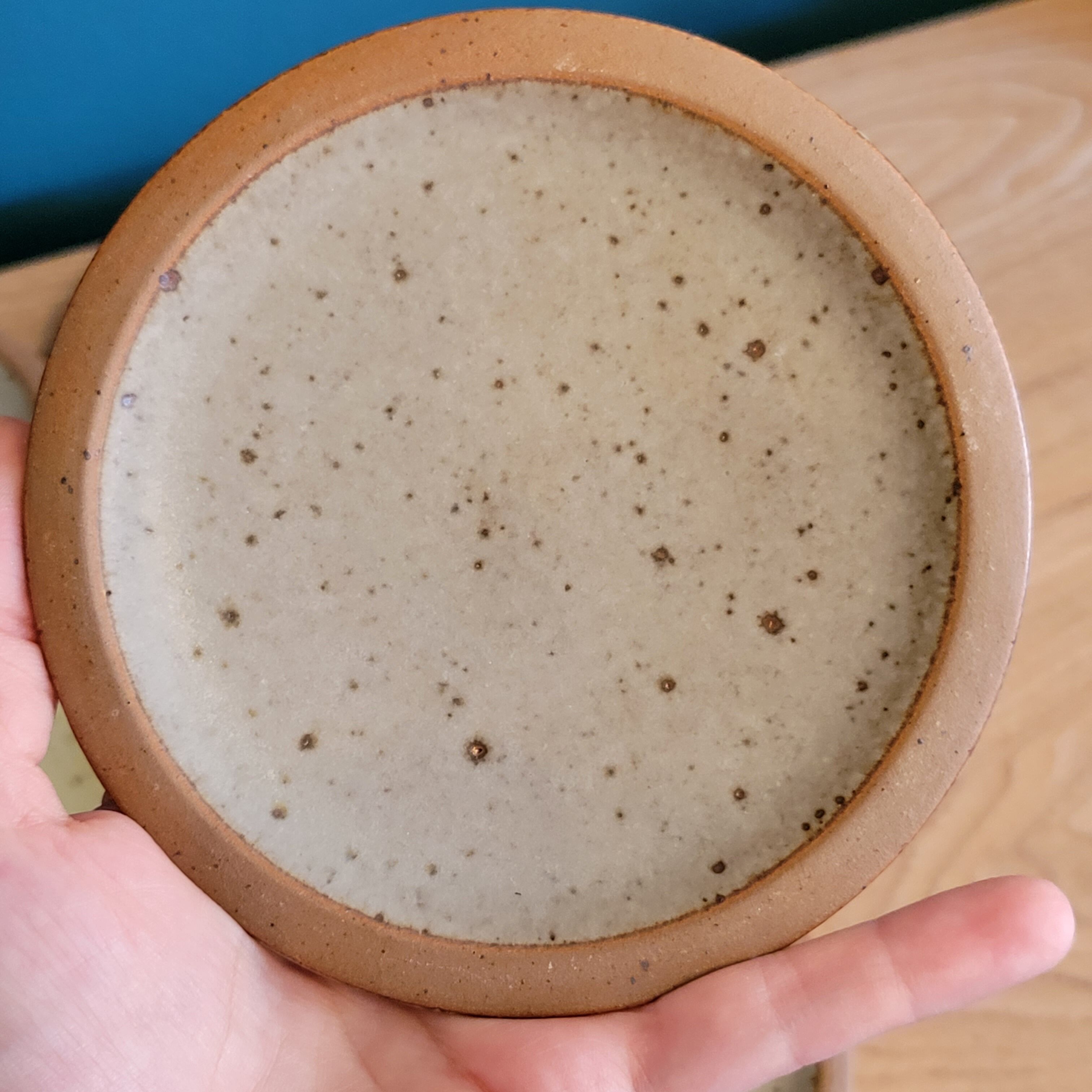 7 coasters / bottle / ceramic cup sandstone signed Le Tesson