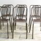 Série de six chaises industrielles tôle performée René Malaval 1950’