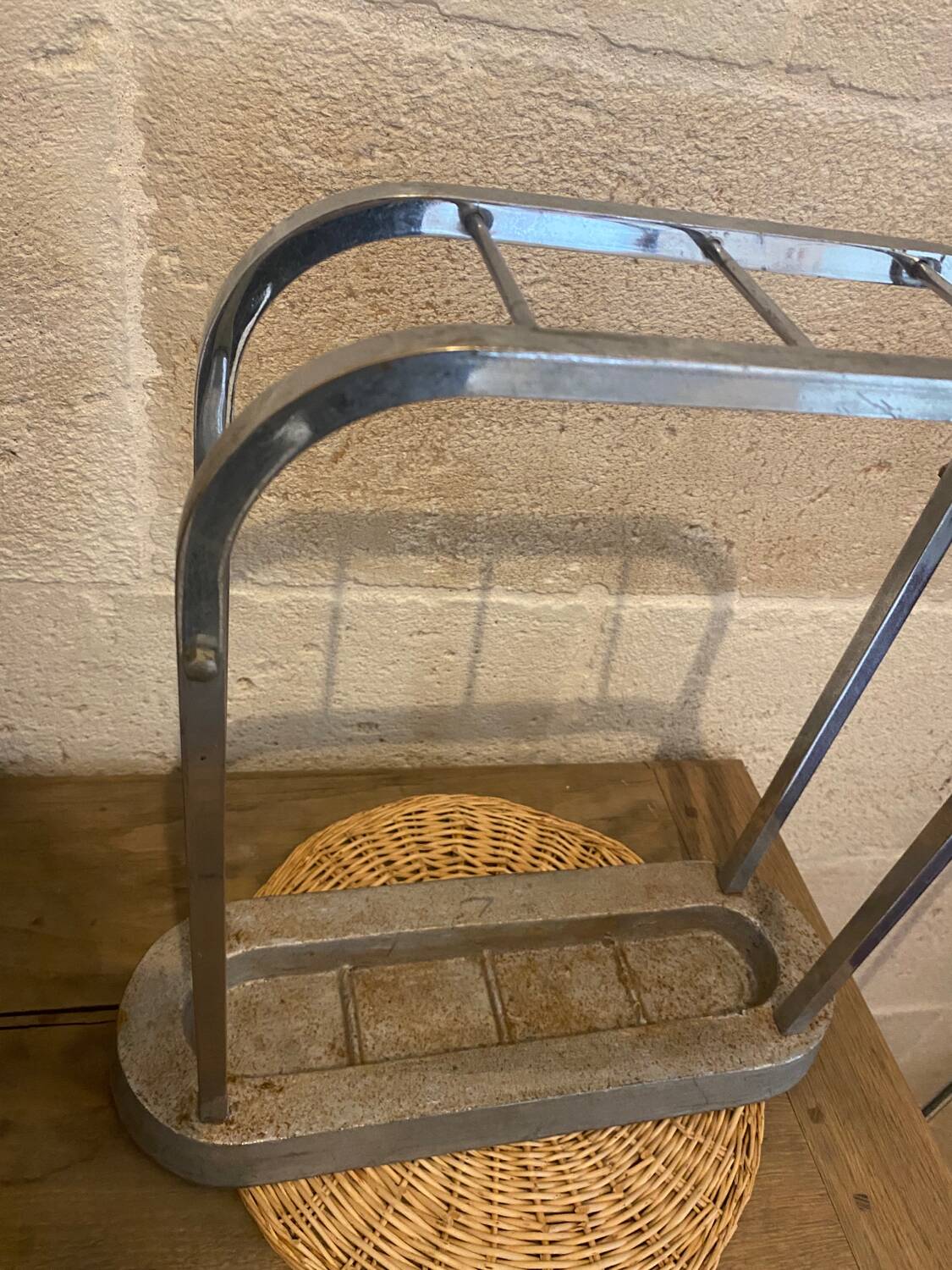 Chrome umbrella stand 1950
