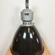 Industrial black enamel pendant lamp from Elektrosvit 1960s