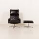 Danish vintage lounge chair with footstool, 1970s