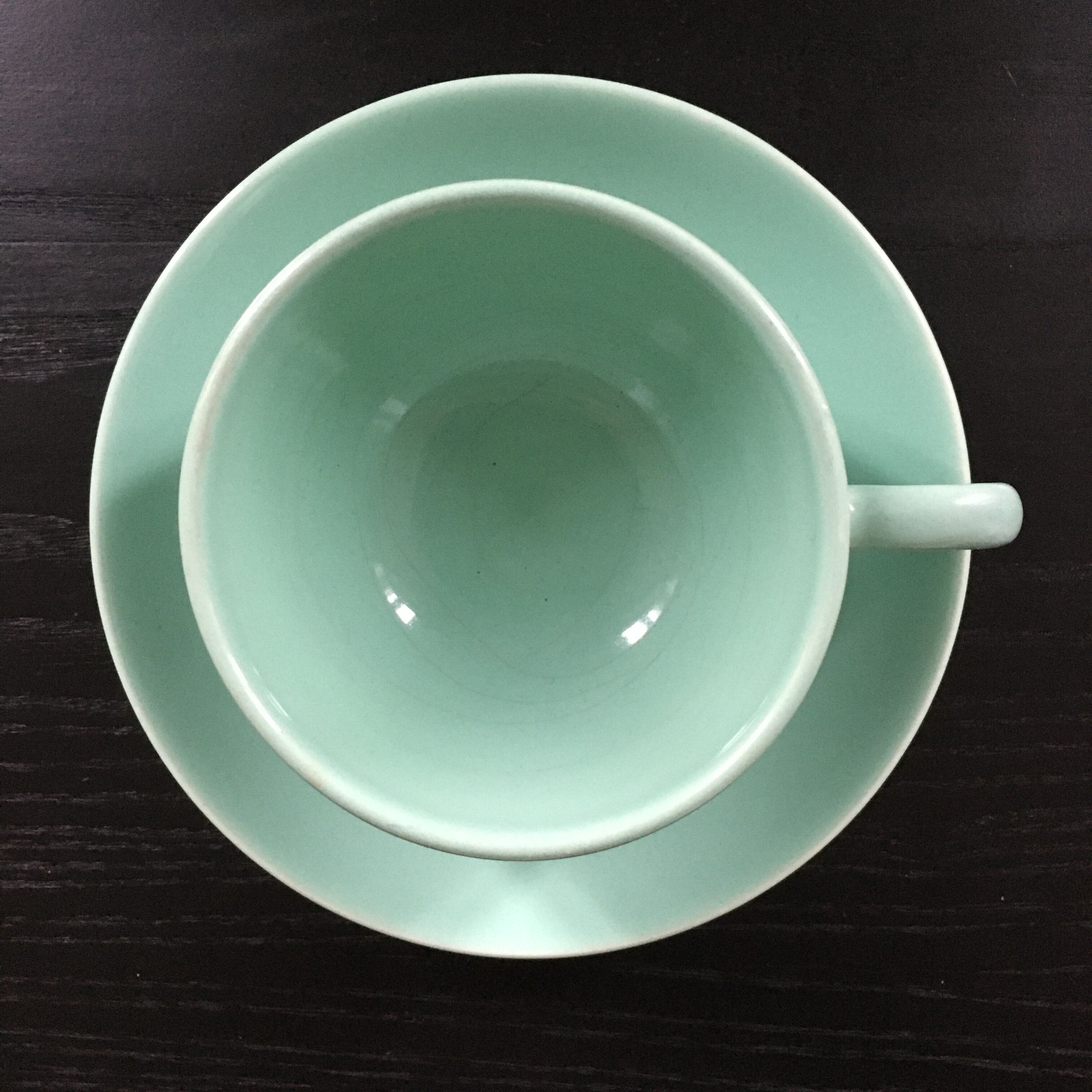 Set of 4 almond green cups