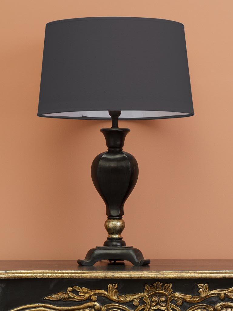 Lacquered wood lamp style Napoleon III