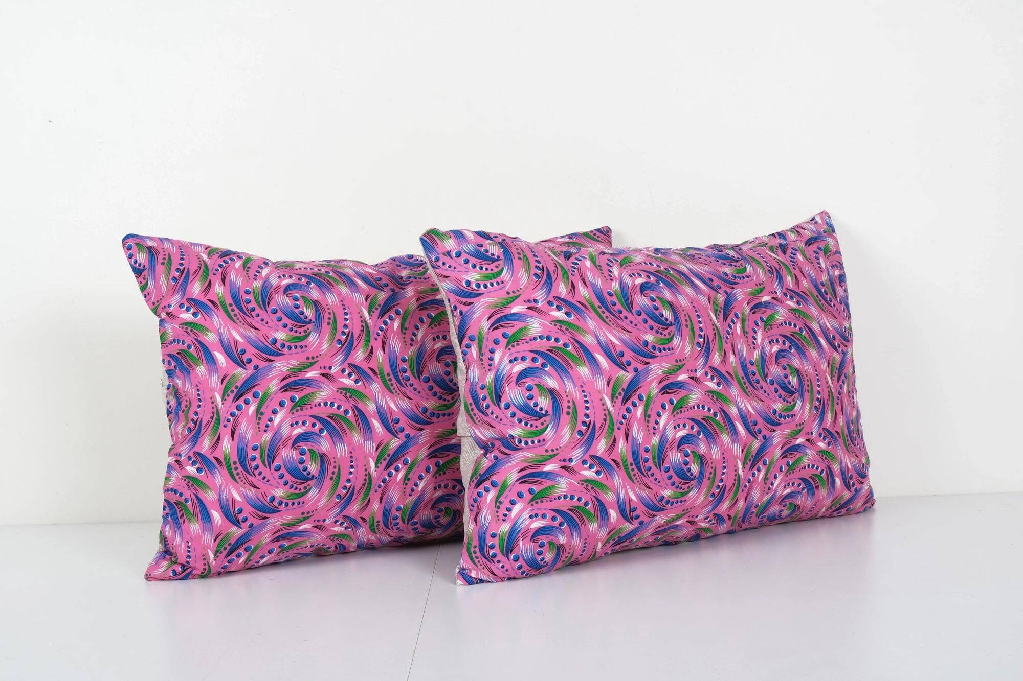 Set of 2 vintage Turkish cushion covers 56x41 cm