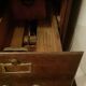 Antique column piece of furniture, oak notary drawer unit.