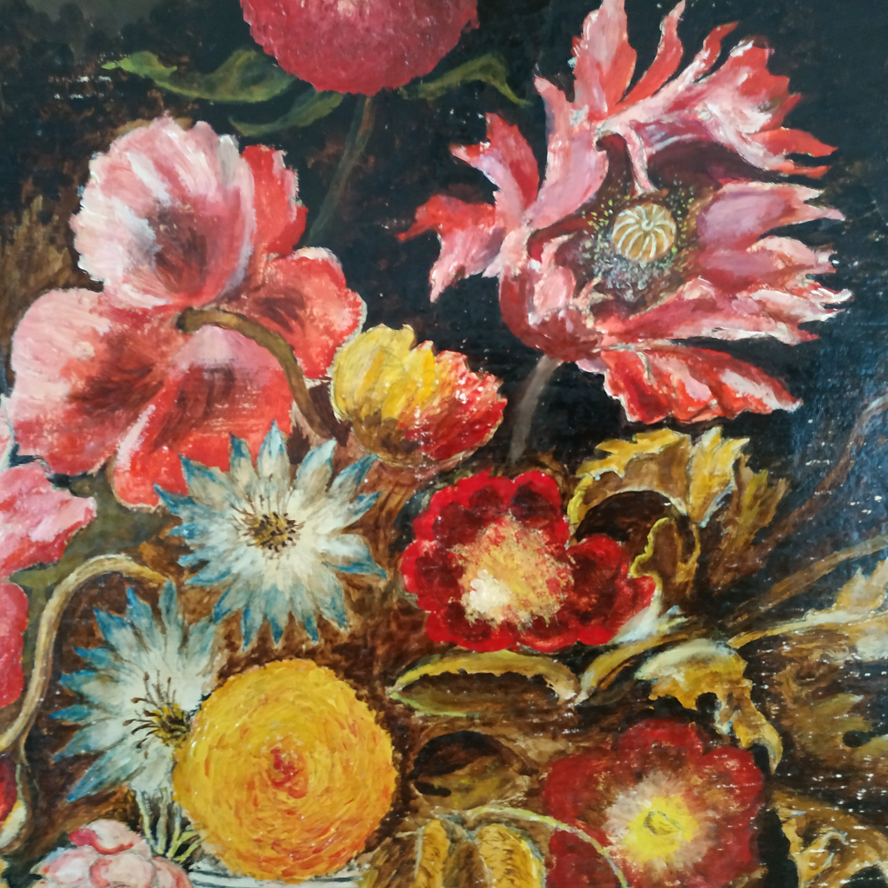 Ancient painting "flowers in a vase of china"