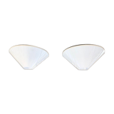 Set of 2 ½ moon wall lights in lacquered metal