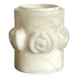 Vintage alabaster stone pencil pot