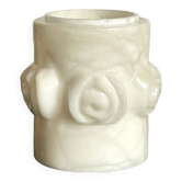 Vintage alabaster stone pencil pot