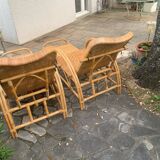 Vintage rattan lounge chairs