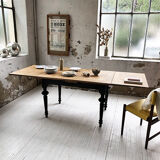Ancient oak farm table with extensions 218 cm