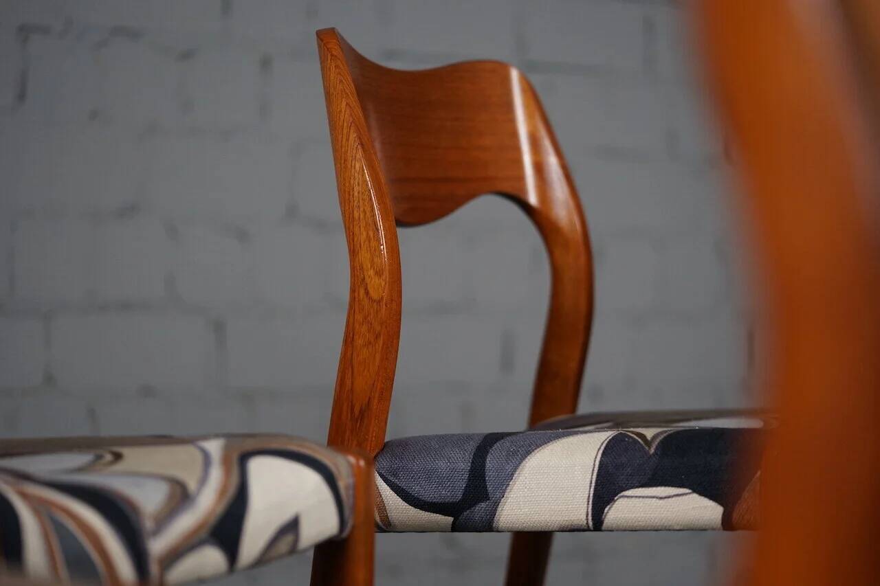 Chaise modèle 71 en teck de Niels Otto Møller pour JL Møllers