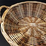 Large asymmetrical wicker basket