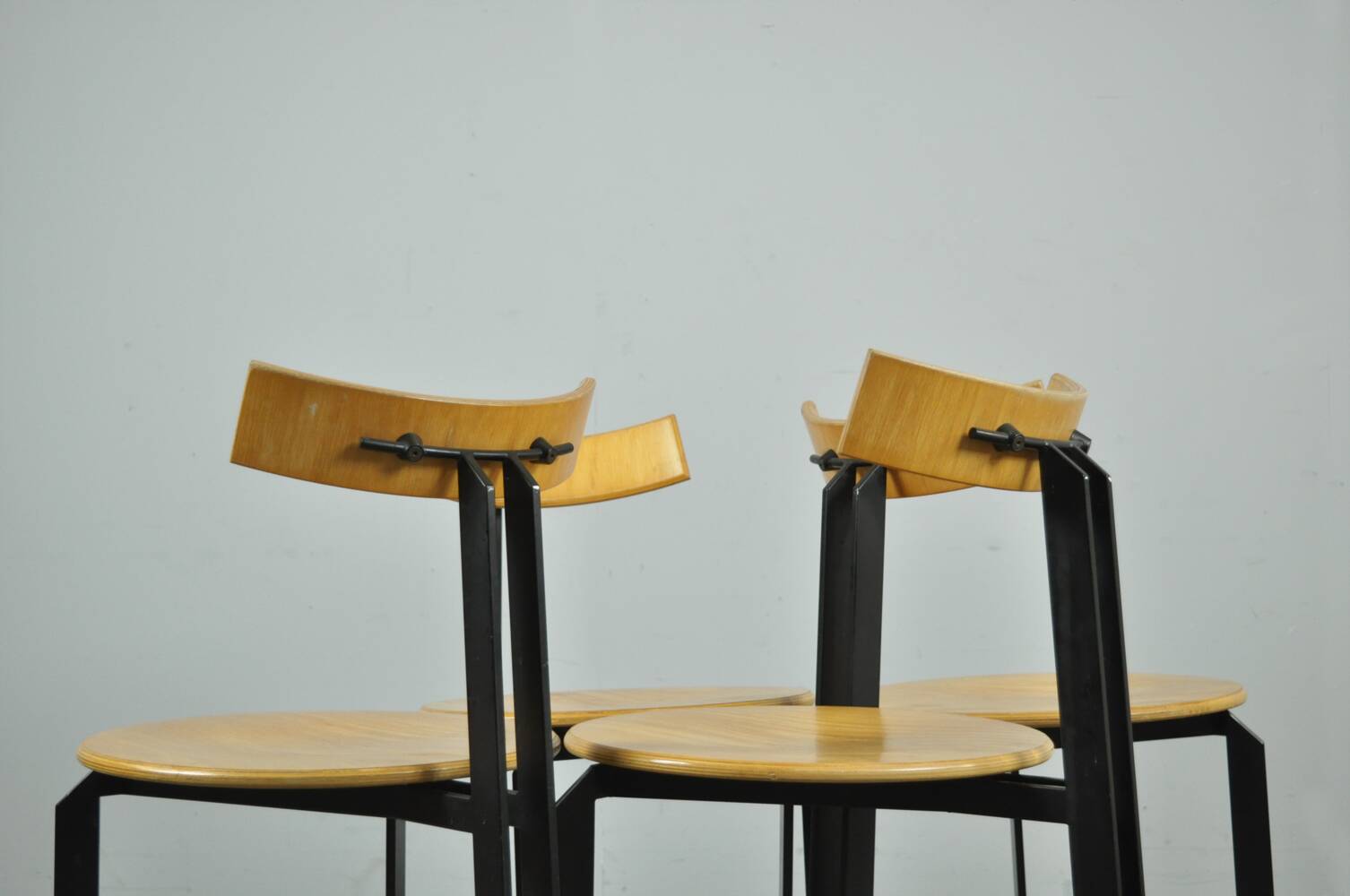 Dutch post modern dining chairs, harvink, 1980s