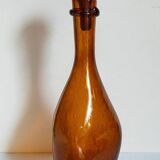 Three-sided blown glass carafe from Biot 1960s