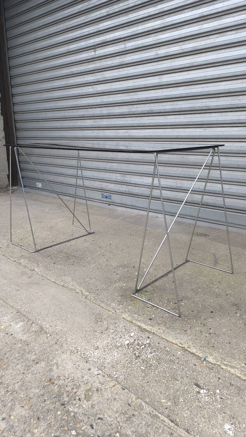 Smoked glass and chrome desk 1970