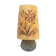 Granite lamp with triskell grave lampshade resin inclusion flowers 1960