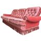 Vintage old rose canapé / armchair with fringes