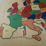 Wooden puzzle europe vintage 80's
