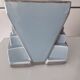 Art deco vase in sky blue and silver ceramics