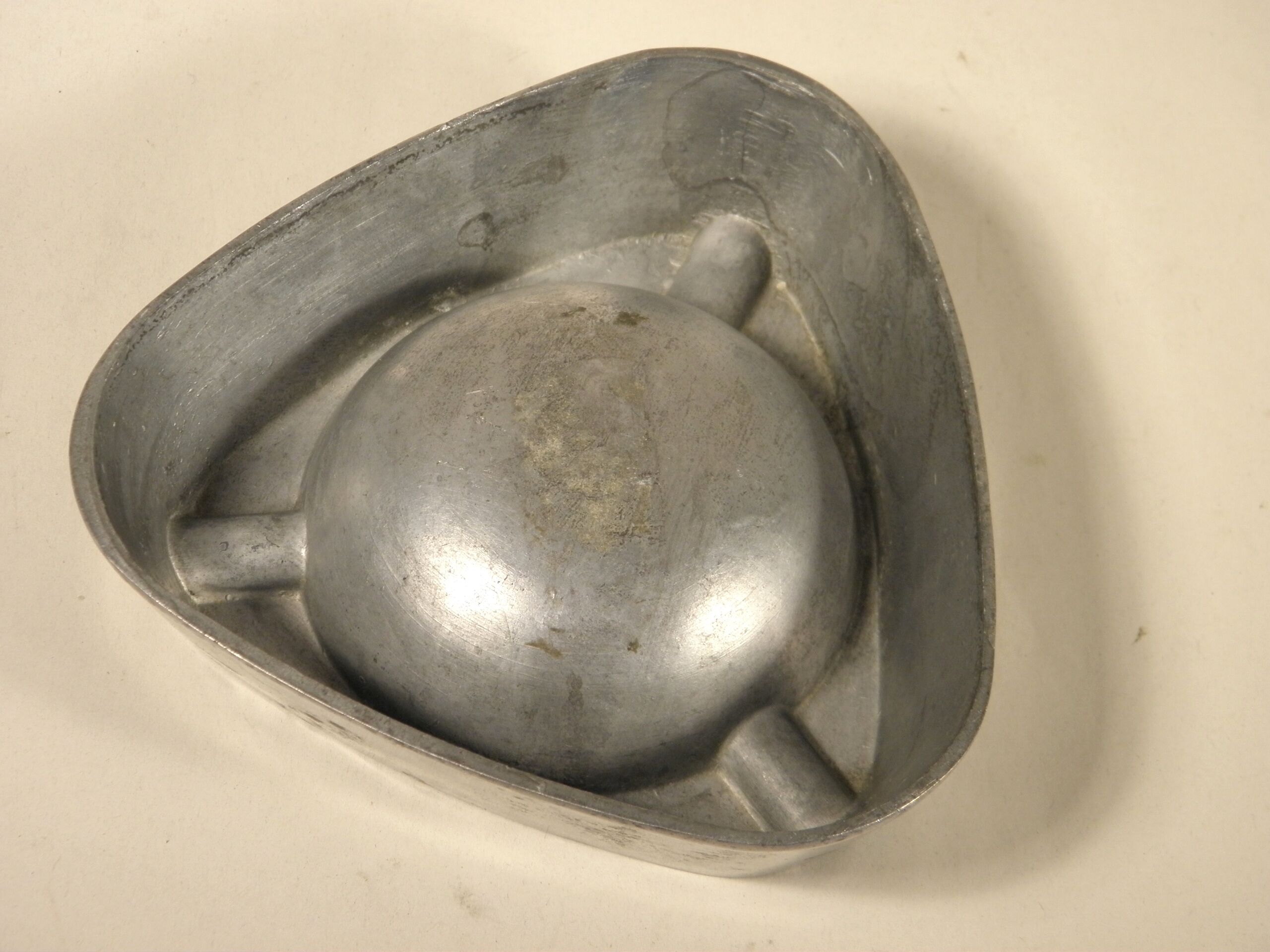 Vintage aluminum ashtray