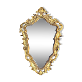 Ancien miroir en résine dorée - 43 x 68 cm