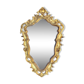 Old mirror in golden resin - 43 x 68 cm