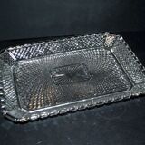 Antique rectangular molded crystal tray, 1920