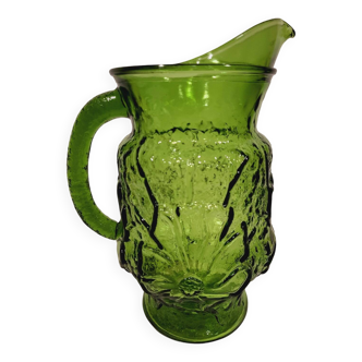 Marguerite embossed glass carafe