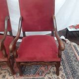 Pair of Louis III style armchairs