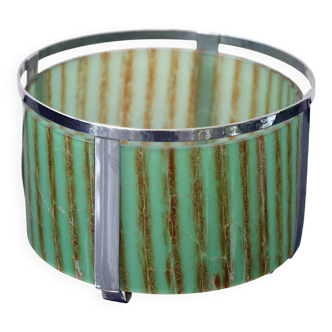 Bougeoir Art Déco par WMF Ikora avec verre vert