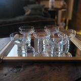 6 modernist bowls in solid glass (1970s)