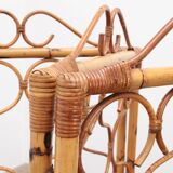 Vintage Rattan room divider or room divider made in Italy 1960