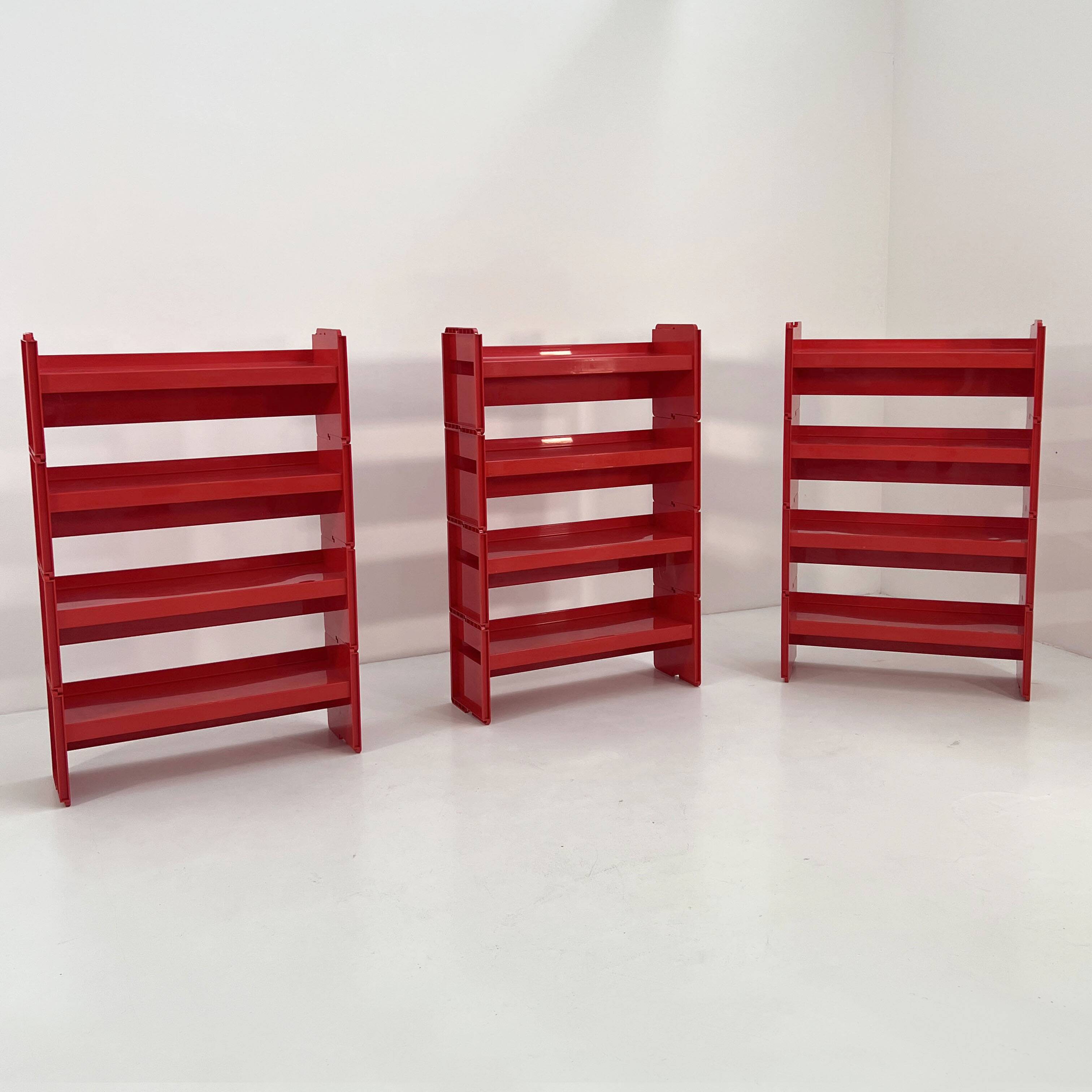 Modular shelf Jeep red by De Pas, D'Urbino & Lomazzi for BBB 1970