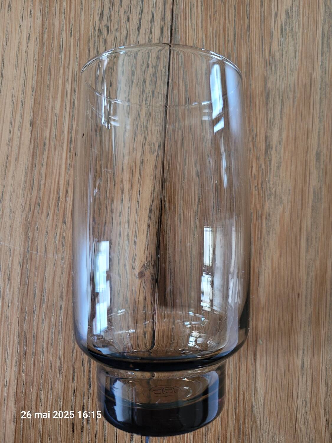 10 verres à eau en verre fumé BP