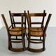 Set of 4 vintage 1950s thonet bistro chairs in wood