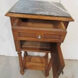 Bedside table on fluted legs, 1900s
