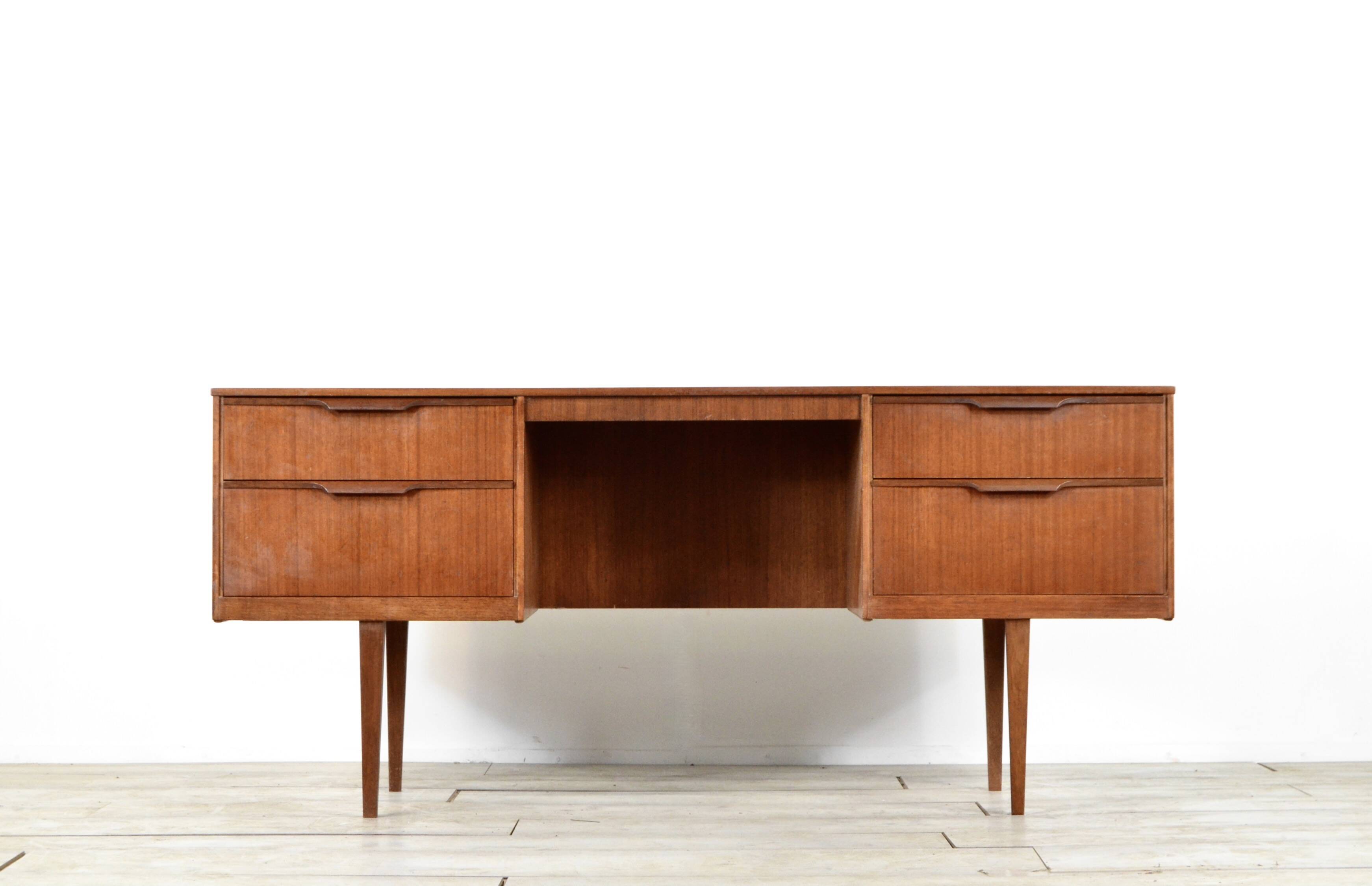 Midcentury Austinsuite Teak Desk / Dresser. Vintage Modern / Danish Style.