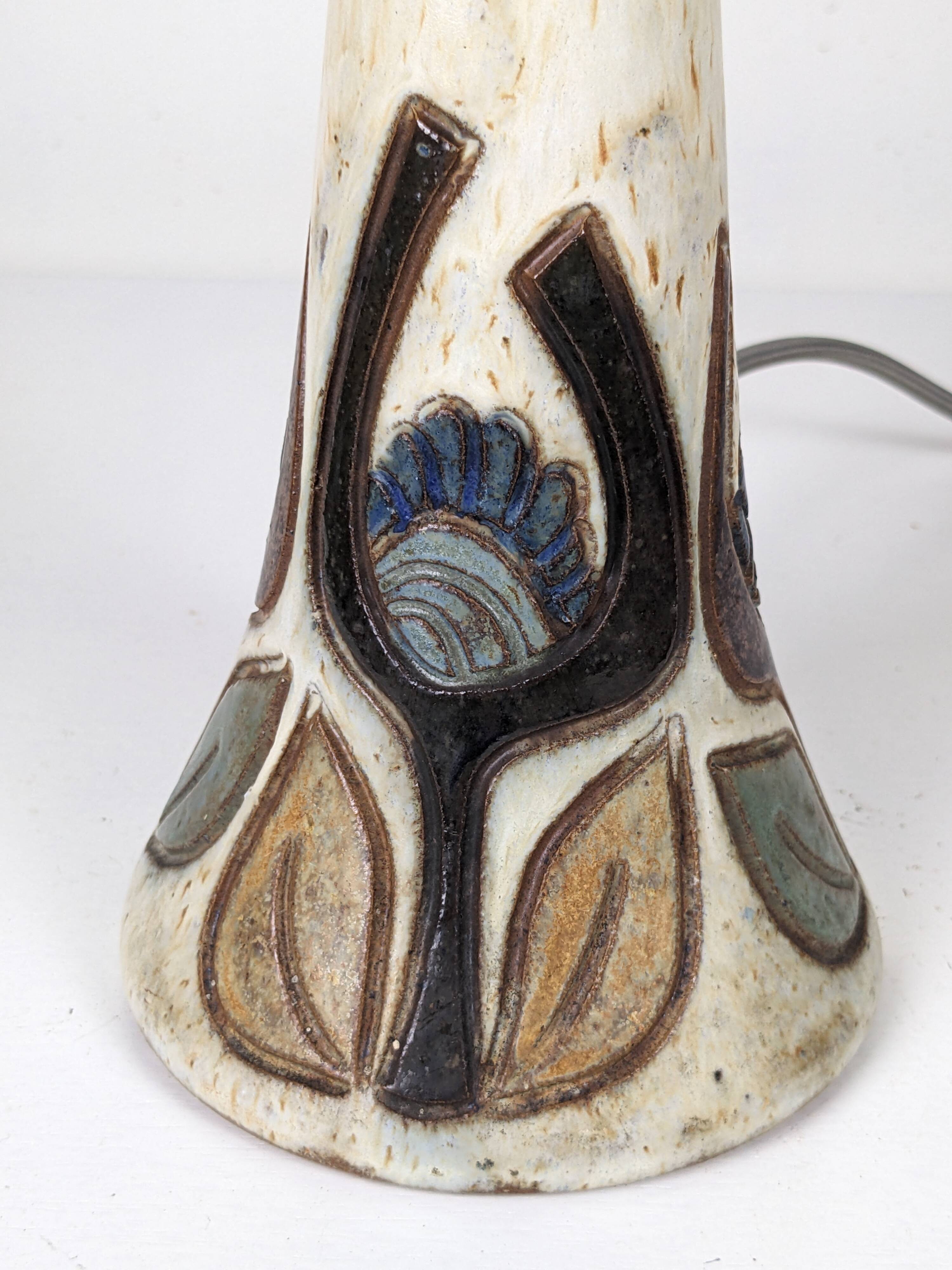 Pair of Bouffioulx sandstone candle lamps signed Dubois - 1970s