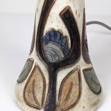 Pair of Bouffioulx sandstone candle lamps signed Dubois - 1970s