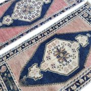 Set of 2 vintage handmade Turkish rugs 48x103 cm