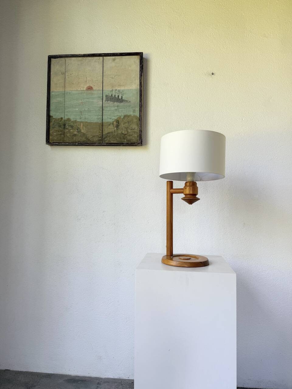 Ikea pine table lamp 1980