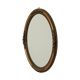 French Oval Gold Baroque-Style Mirror with Roses 58cm
