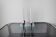 Square glass candleholder, 4 flames, denmark, 1970