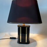 Black ceramic lamp from the 1980s