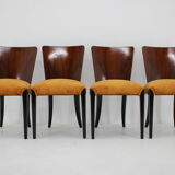 1950s Jindrich Halabala dining chairs H-214 for UP Závody set of 4