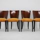 1950s Jindrich Halabala dining chairs H-214 for UP Závody set of 4