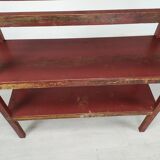 Patinated wood shelf