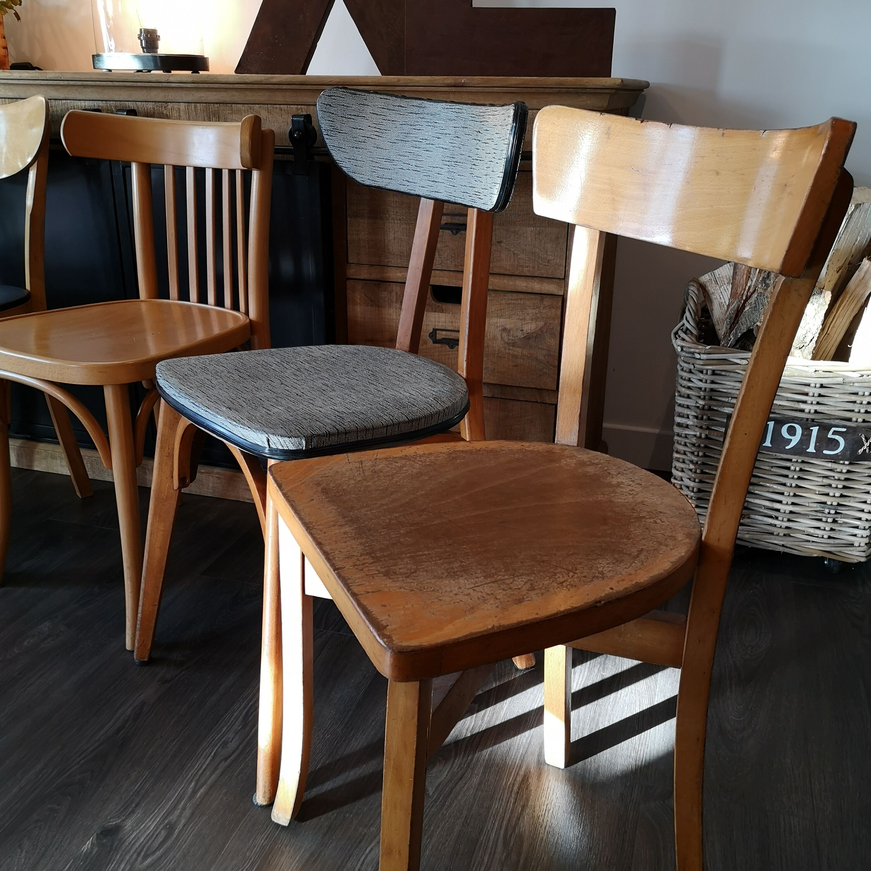 Set of 6 chairs Bistro mismatched