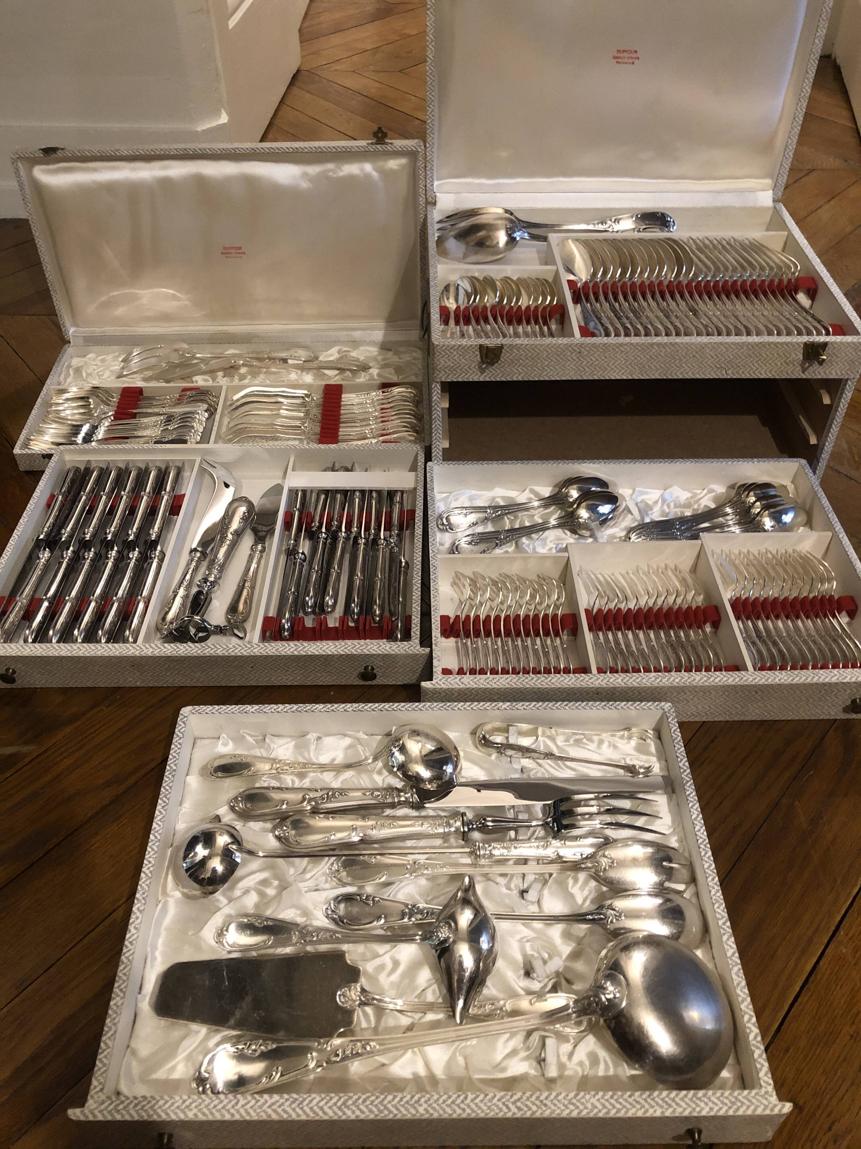 Table service for 12 people (160 rooms) regency - Silver Metal